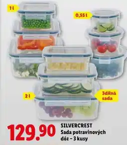 Lidl SILVERCREST Sada potravinových dóz – 3 kusy nabídka