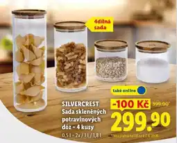 Lidl SILVERCREST Sada skleněných potravinových dóz – 4 kusy nabídka