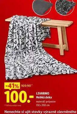 Lidl Livarno Hebká deka nabídka