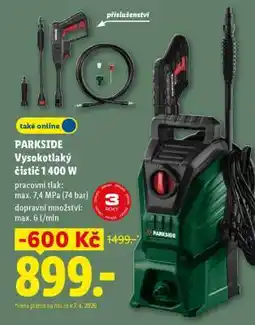 Lidl PARKSIDE Vysokotlaký čistič 1400 W nabídka