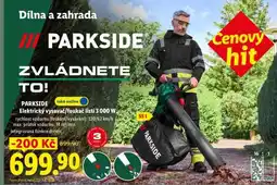 Lidl PARKSIDE Elektrický vysavač/foukač listí 3 000 W nabídka