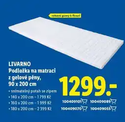 Lidl LIVARNO Podložka na matraci z gelové pěny, 90 x 200 cm nabídka