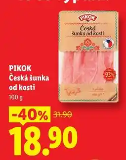 Lidl Pikok ČESKÁ ŠUNKA OD KOSTI nabídka