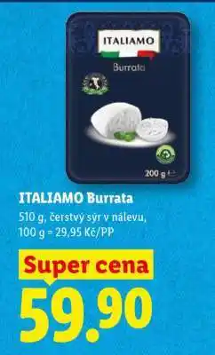 Lidl ITALIAMO Burrata nabídka