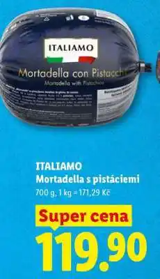 Lidl ITALIAMO Mortadella s pistáciemi nabídka