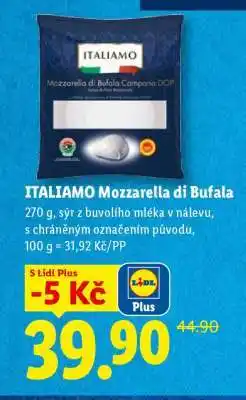 Lidl ITALIAMO Mozzarella di Bufala nabídka