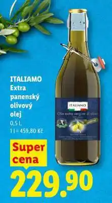 Lidl ITALIAMO EXTRA PANENSKÝ OLIVOVÝ OLEJ nabídka