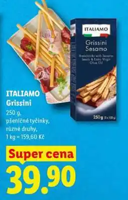 Lidl ITALIAMO GRISSINI nabídka