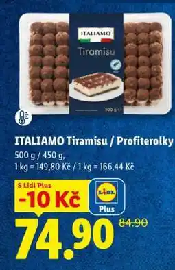 Lidl ITALIAMO Tiramisu / Profiterolky nabídka