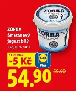 Lidl Zorba SMETANOVÝ JOGURT BÍLÝ nabídka