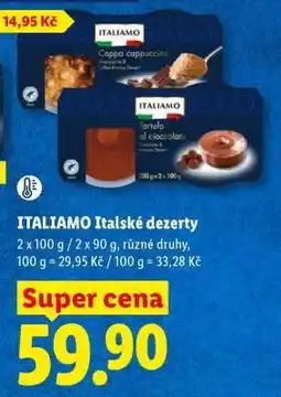 Lidl Italiamo ITALSKÉ DEZERTY nabídka