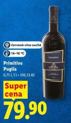 Lidl PRIMITIVO PUGLIA nabídka
