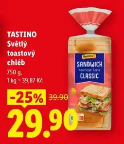 Lidl TASTINO Světlý toastový chléb nabídka