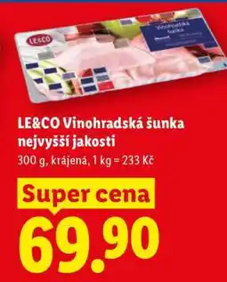 Lidl Le & Co VINOHRADSKÁ ŠUNKA NEJVYŠŠÍ JAKOSTI nabídka