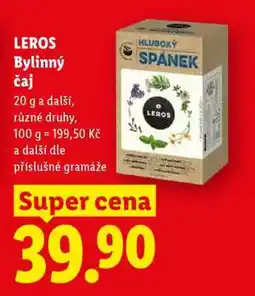 Lidl Leros bylinný čaj nabídka