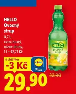 Lidl Hello Ovocný sirup nabídka