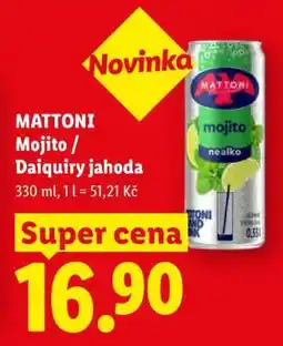 Lidl MATTONI Mojito / Daiquiri jahoda nabídka
