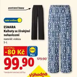 Lidl ESMARA Kalhoty se širokými nohavicemi nabídka