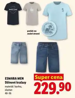 Lidl ESMARA MEN Džínové kraťasy nabídka