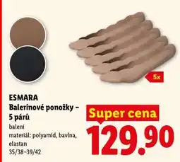 Lidl ESMARA BALERÍNOVÉ PONOŽKY – 5 PÁRŮ nabídka