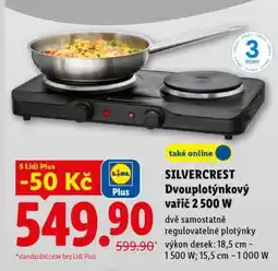Lidl SILVERCREST DVOUPLOTÝNKOVÝ VAŘIČ 2 500 W nabídka