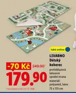 Lidl Livarno Dětský koberec nabídka