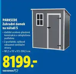 Lidl PARKSIDE Zahradní domek na nářadí S nabídka
