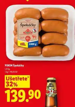 Lidl PIKOK ŠPEKÁČKY nabídka