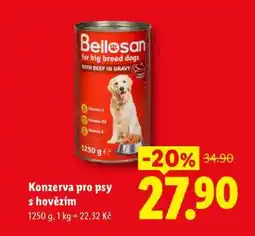 Lidl Konzerva pro psy s hovězím nabídka