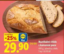 Lidl Rustikální chléb z kamenné pece nabídka