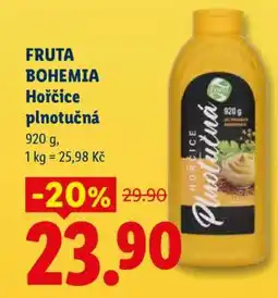 Lidl FRUTA BOHEMIA Hořčice plnotučná nabídka