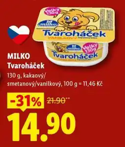 Lidl Milko Tvaroháček nabídka