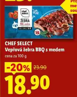 Lidl CHEF SELECT Vepřová žebra BBQ s medem nabídka