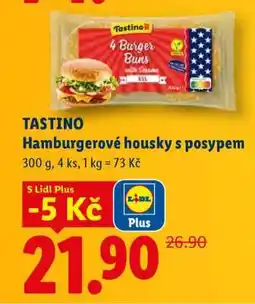 Lidl TASTINO Hamburgerové housky s posypem nabídka