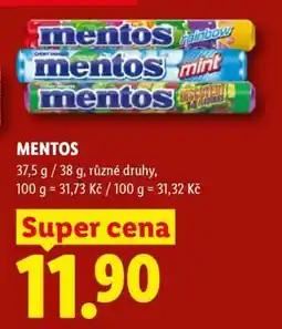 Lidl MENTOS nabídka