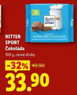 Lidl Ritter Sport čokoláda nabídka