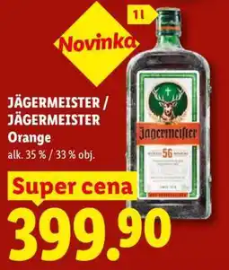 Lidl Jägermeister, Jägermeister Orange nabídka