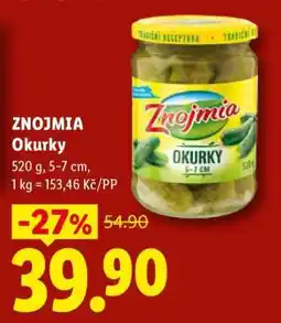 Lidl Znojmia Okurky nabídka