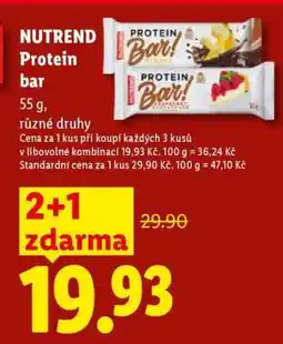 Lidl NUTREND PROTEIN BAR nabídka