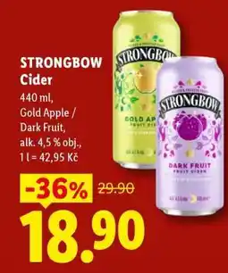 Lidl Strongbow cider nabídka