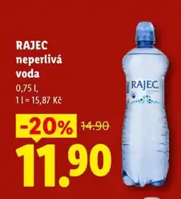 Lidl RAJEC NEPERLIVÁ VODA nabídka