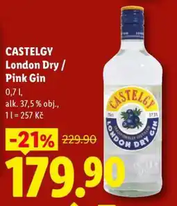 Lidl CASTELGY London Dry / Pink Gin nabídka