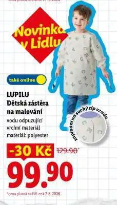 Lidl LUPILU Dětská zástěra na malování nabídka
