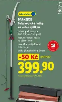 Lidl PARKSIDE Teleskopické nůžky na větve s pilkou nabídka