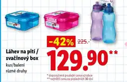 Lidl Láhev na pití / Svačinový box nabídka