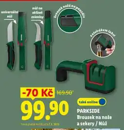 Lidl PARKSIDE Brousek na nože a sekery / Nůž nabídka