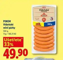 Lidl PIKOK VÍDEŇSKÉ MINI PÁRKY nabídka
