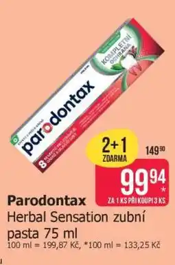 Teta Parodontax Herbal Sensation zubní pasta 75 ml nabídka