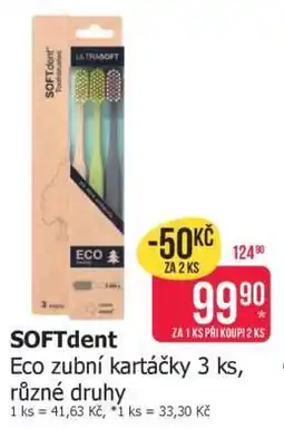 Teta SOFTdent ECO zubní kartáčky 3 ks nabídka