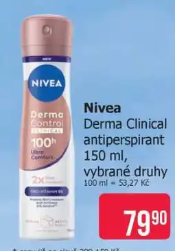 Teta Nivea Derma Clinical antiperspirant 150 ml nabídka